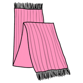 Pink scarf clipart