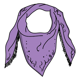 Purple scarf clipart