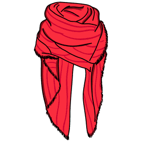 Red scarf clipart