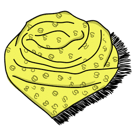 Yellow scarf clipart