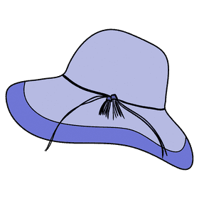 Beach sunhat clipart