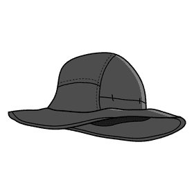 Grey sunhat clipart