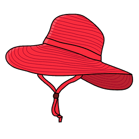 Red sunhat clipart