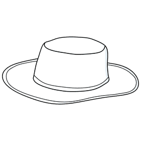 White cricket sunhat clipart
