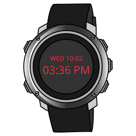 Sport digital watch clipart