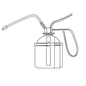 Oil can drawing black and white clipart