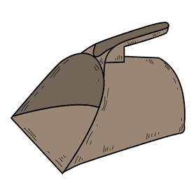 Hooded dustpan clipart