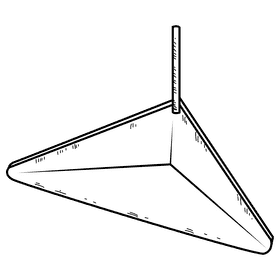 Orange dustpan black and white clipart