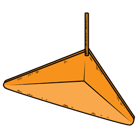 Orange dustpan clipart