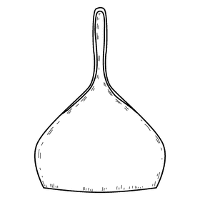 Soft blue dustpan black and white clipart
