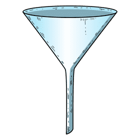 Glass funnel clipart