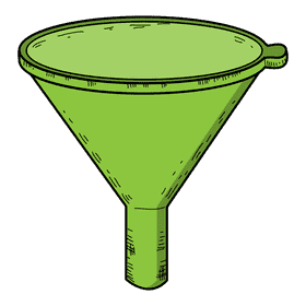 Light green funnel clipart