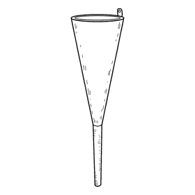 Long neck funnel black and white clipart