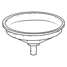 Oil funnel black and white clipart