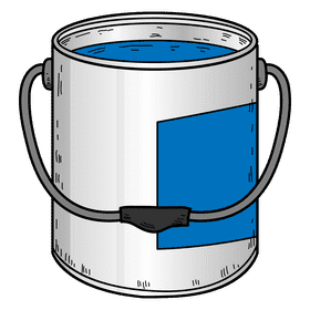 Blue paint bucket clipart