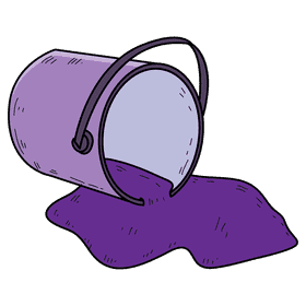Purple paint bucket clipart