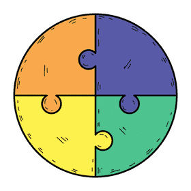 Circle puzzle clipart