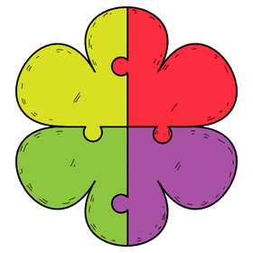 Flower puzzle clipart