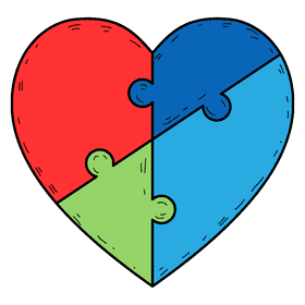 Heart puzzle clipart