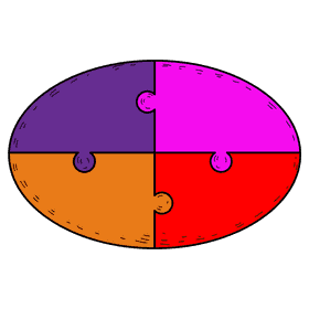 Oval puzzle clipart