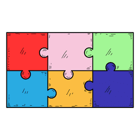 Rectangle puzzle clipart