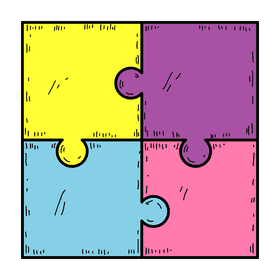 Square puzzle clipart
