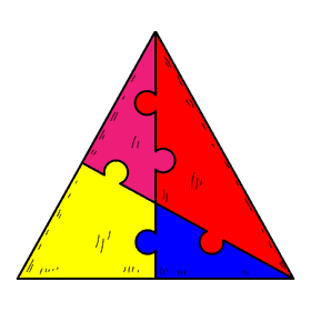 Trangle puzzle clipart