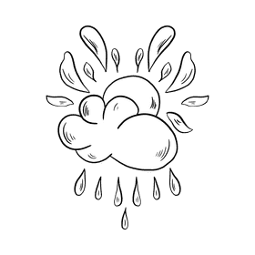 Climate black and white clipart