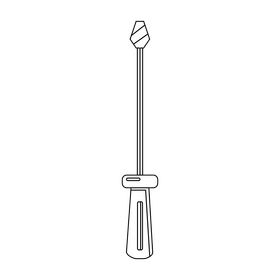 Screwdriver drawing black and white clipart