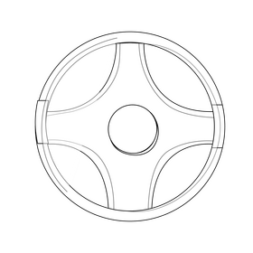 Streering wheel drawing black and white clipart