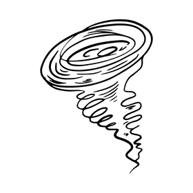 Hurricane black and white clipart