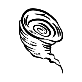 Hurricane black and white clipart