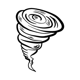 Hurricane black and white clipart