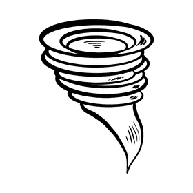 Hurricane black and white clipart