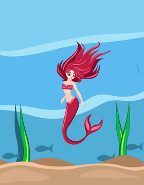 Beautiful mermaid vector