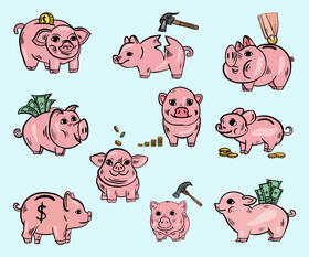 Piggy bank vector