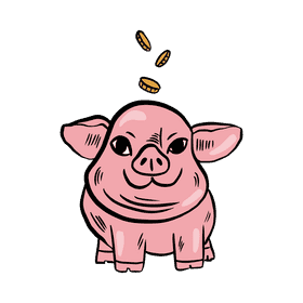 Piggy bank clipart