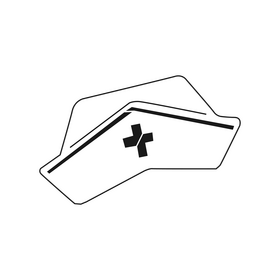 Nurse hat drawing black and white clipart