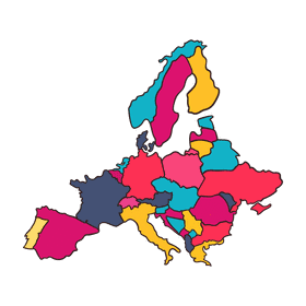 Map of Europe clipart