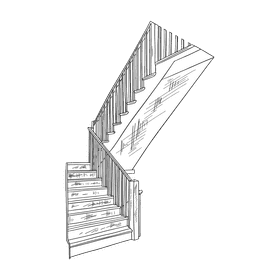Staircase black and white clipart
