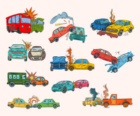 Car crash vector