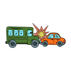 Car crash clipart