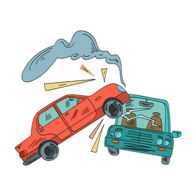 Car crash clipart