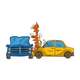 Car crash clipart