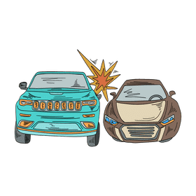 Car crash clipart
