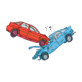 Car crash clipart