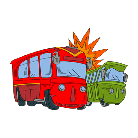 Car crash clipart