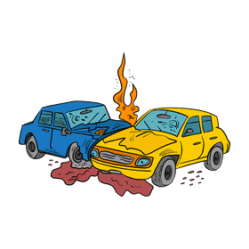 Car crash clipart