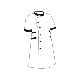 Nurse costume drawing black and white clipart