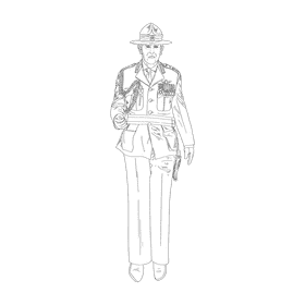 Veteran black and white clipart